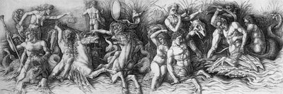 Batalla de los dioses del mar de Andrea Mantegna